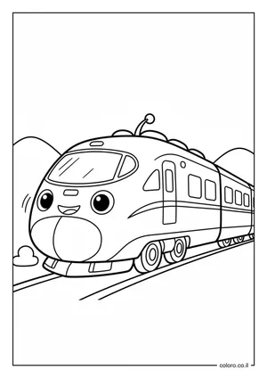 דף צביעה רכבת מהירה (שינקנסן)