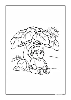 דף צביעה: יונה והקיקיון