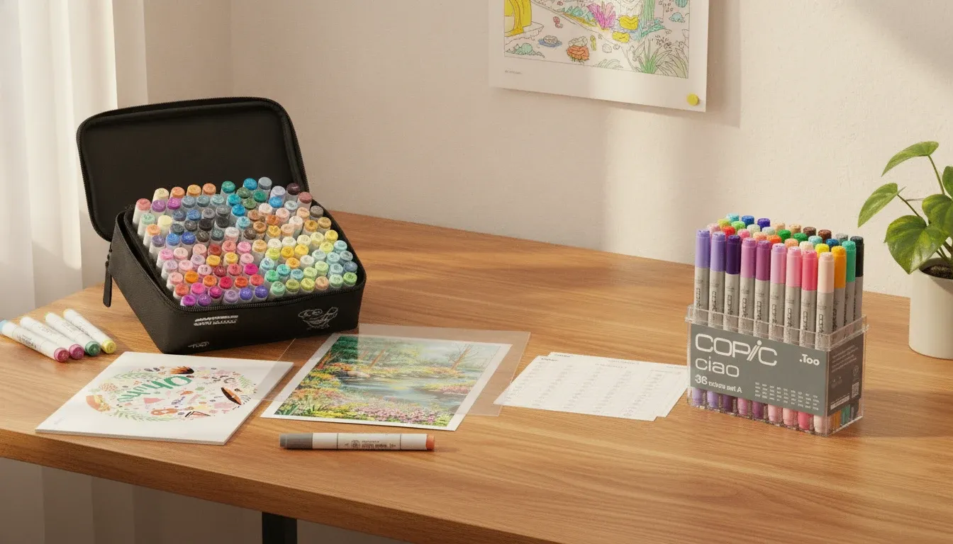 Ohuhu מול Copic 2026 — האם שווה לשלם פי 8? — שני הסטים זה לצד זה