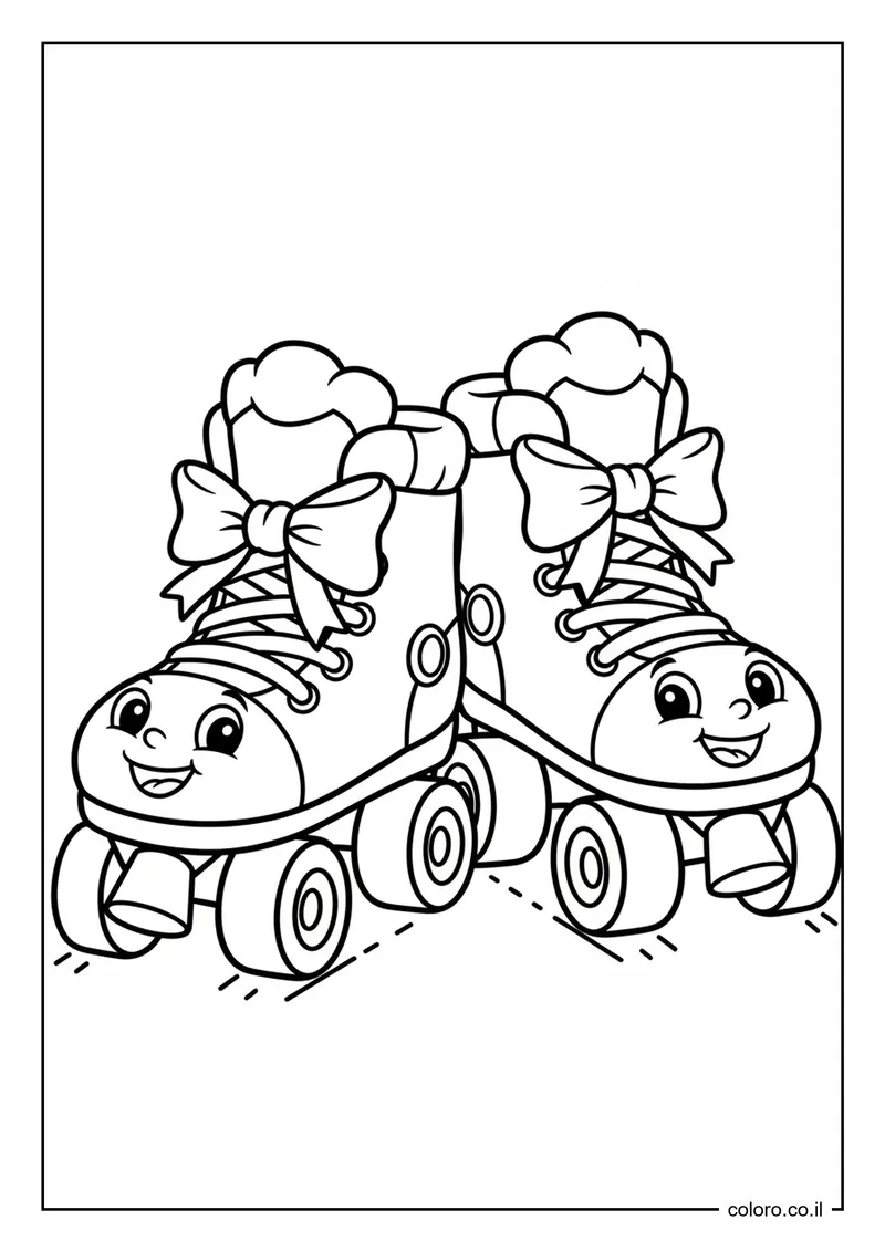דף צביעה רולר בליידס להדפסה